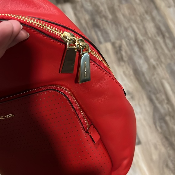 NWT Michael Kors bright red backpack - Picture 7 of 16